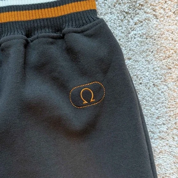 Ignition Cargo Sweatpants Mens Large Charcoal Grey Orange Contrast Stitch - Picture 5 of 5